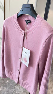 CC  CRYSTAL BUTTON PINK CARDIGAN