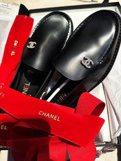 CC MOCCASINS 2025 IN BLACK CALFSKIN