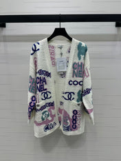 CC LONG CARDIGAN IN COLORFUL WOOL