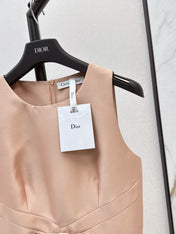 DIOR DRESS IN DARK NUDE