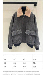 MIUMIU JACKET IN GREY PLAID WOOL