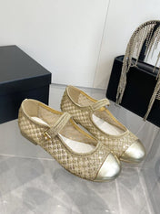 CHANEL 26S MARY JANE IN GOLD SEQUIN