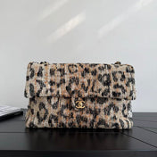 CHANEL 26S CLASSIC FLAP BAG IN LEOPARD TWEED
