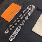 LV PENDANT SILVER SKATEBOARD