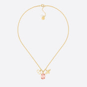 CD GOLD-COLORED METAL WITH WHITE RESIN PEARL NECKLACE