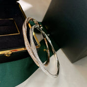 SPIRAL PAVED DIAMOND BANGLE BRACELET