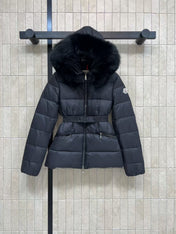 MONCLER HOODED PUFFER JACKET IN BLACK STYLE 123
