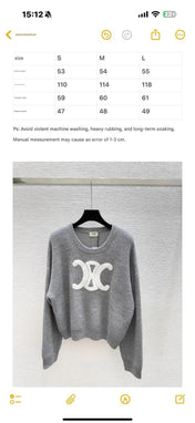 CELINE SWEATER IN GREY KNIT