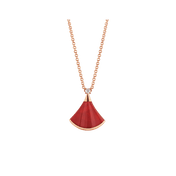 DREAM NECKLACE CARNELIAN 1 DIAMOND