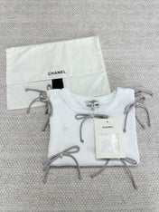 CC 25 Bow Knitted T-shirt Cotton