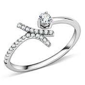 DA145 - High polished (no plating) Stainless Steel Ring with AAA Grade