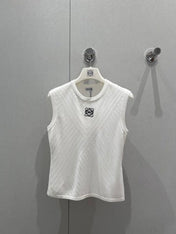 Loewe 2025 Embroidered Knitted Vest Wool