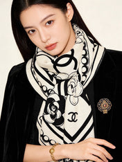 CHANEL 26S SCARF 135 IN CASHMERE AND SILK 306114