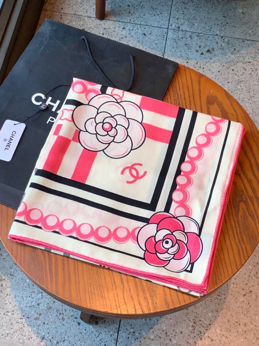 CHANEL 26S SCARF 135 IN CASHMERE AND SILK 306115