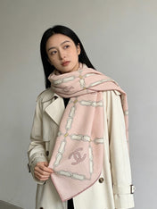 CHANEL 26S SCARF 135 IN CASHMERE AND SILK 306125