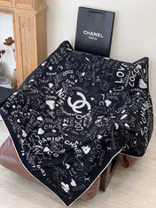 CHANEL 26S SCARF 135 IN CASHMERE AND SILK 307241