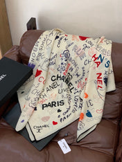 CHANEL 26S SCARF 135 IN CASHMERE AND SILK 307242