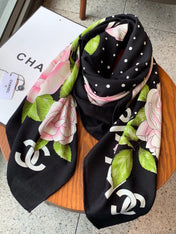 CHANEL 26S SCARF 140 IN CASHMERE AND SILK 309336