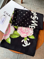 CHANEL 26S SCARF 140 IN CASHMERE AND SILK 309336