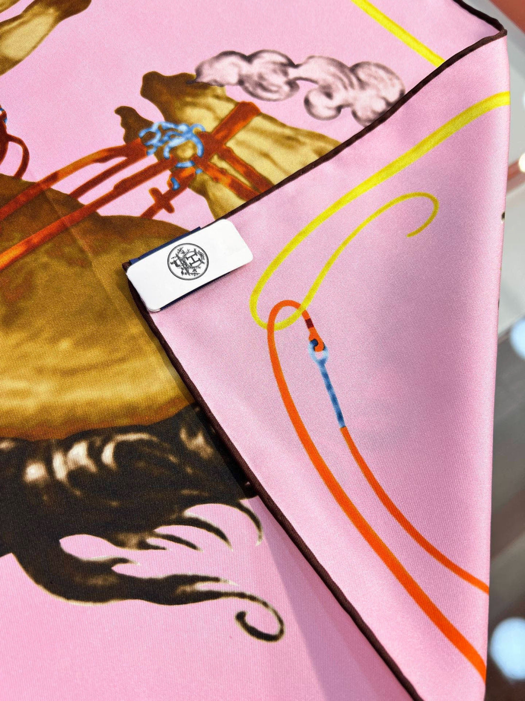 HERMES 26S PRINTED SQUARE SCARF 88 IN SILK 309921
