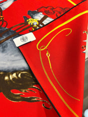 HERMES 26S PRINTED SQUARE SCARF 88 IN SILK 309926