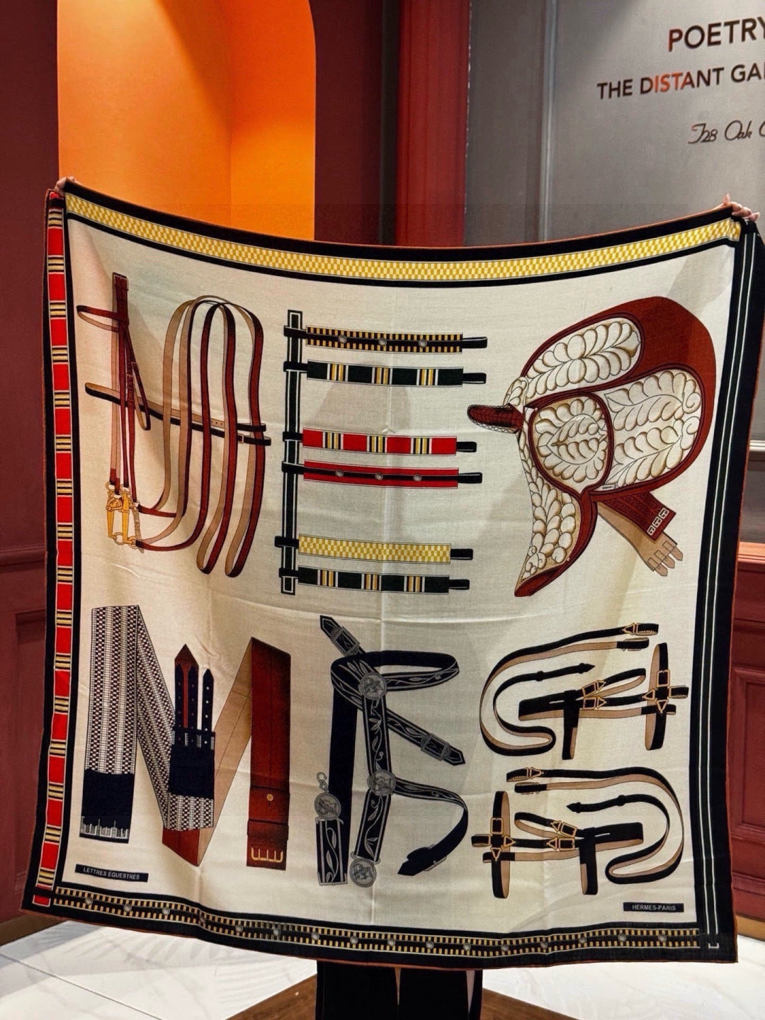 HERMES 26S PRINTED SQUARE SCARF 140 IN SILK 311927
