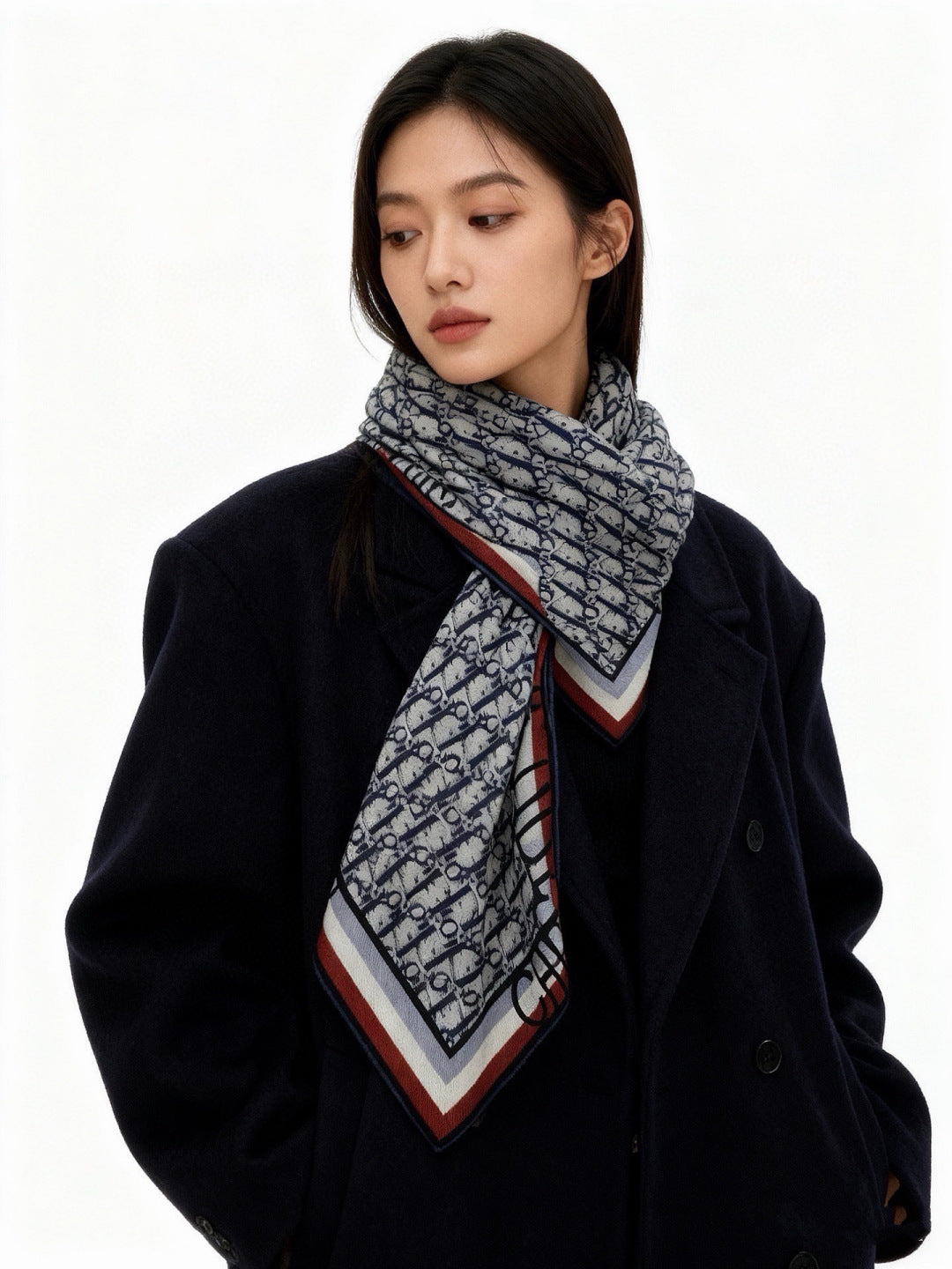 DIOR 26S SCARF 140CM IN CASHMERE SILK 311938