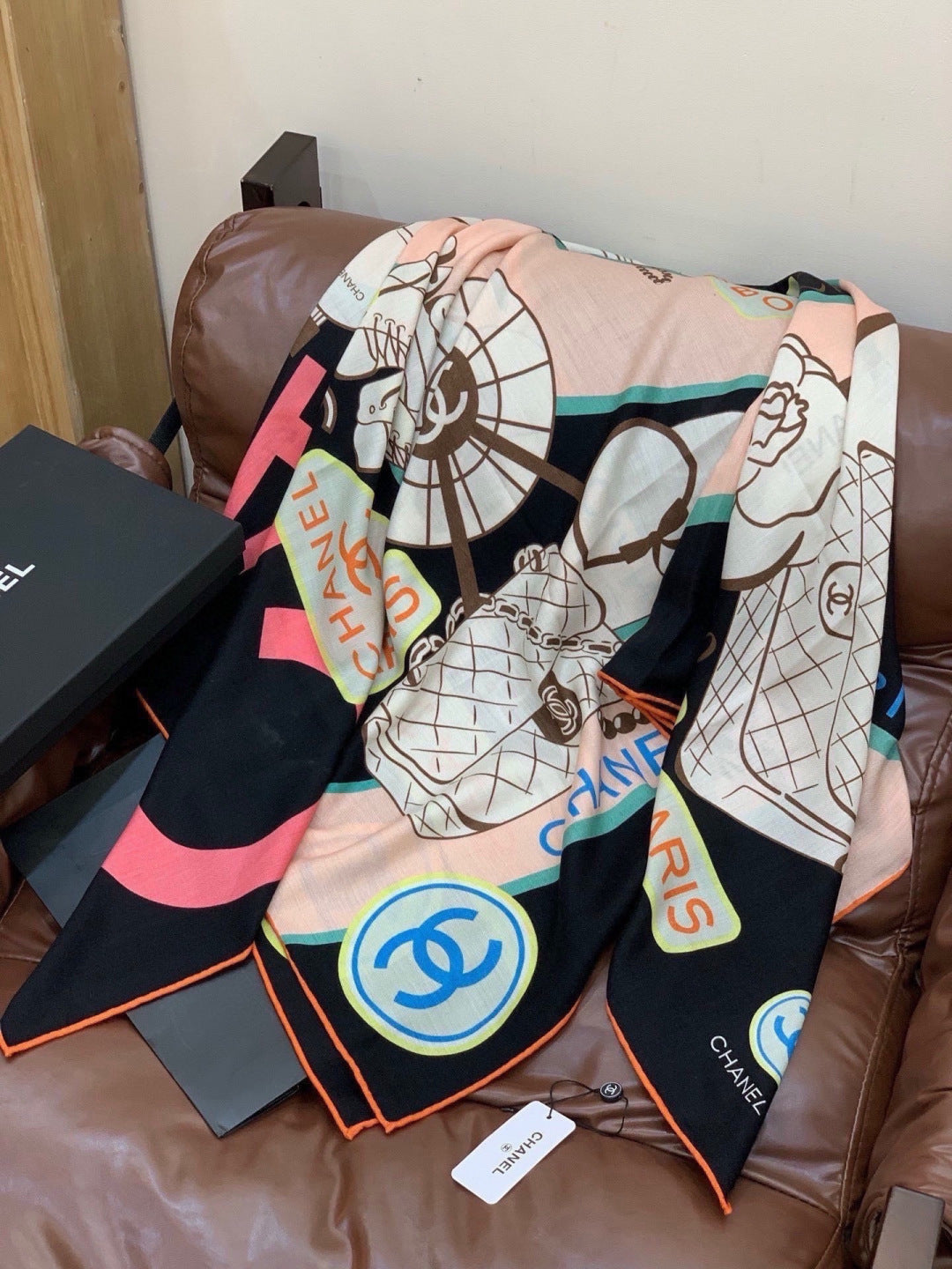 CHANEL 26S SCARF 135 IN SILK 311939