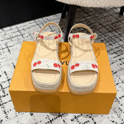 LV PLATFORM ESPADRILLE SANDALS 25S IN NUDE DENIM