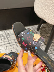 LV CHERRY HIGH HEELS 25S 55 MM IN BLACK CALFSKIN STYLE 14