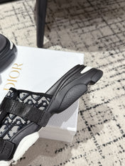 DIOR ADJUSTABLE STRAP SANDALS 25S 50 MM IN BLACK FABRIC MIX CALFSKIN STYLE 4