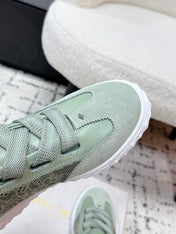 JIMMY CHOO 26S SNEAKERS IN SAGE GREEN SUEDE