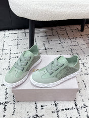 JIMMY CHOO 26S SNEAKERS IN SAGE GREEN SUEDE