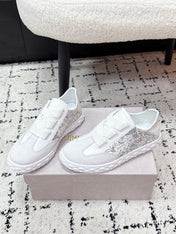 JIMMY CHOO 26S SNEAKERS IN WHITE SUEDE