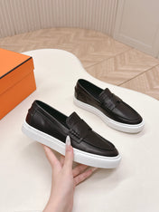HM 25S SLIP-ON IN BLACK LAMBSKIN