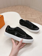 HM 25S SNEAKER LOW SPORTS IN BLACK SUEDE MIX LAMBSKIN