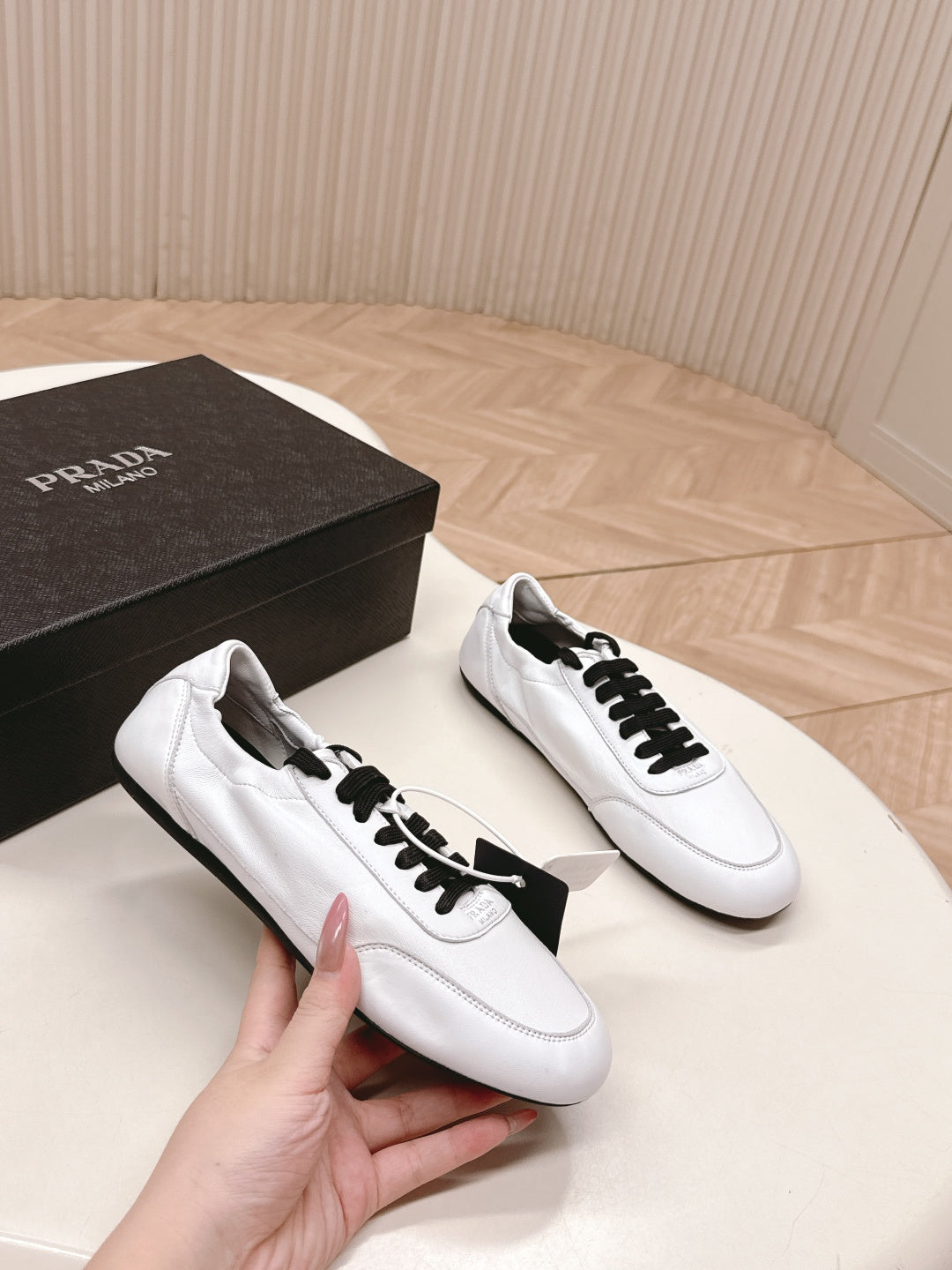 PRADA 26S MARY JANE SHOES IN WHITE CALFSKIN
