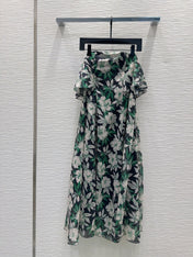 Loewe 2025 Floral Skirt Polyester Fiber
