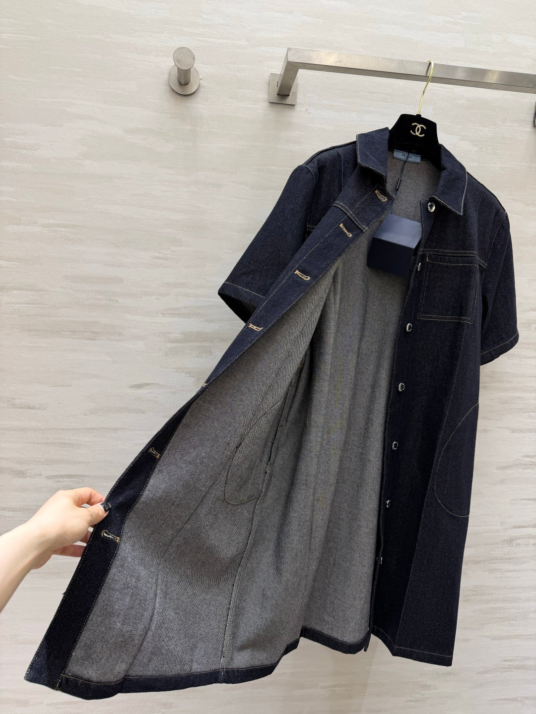 PRADA 26S DENIM SHIRT DRESS STYLE 897