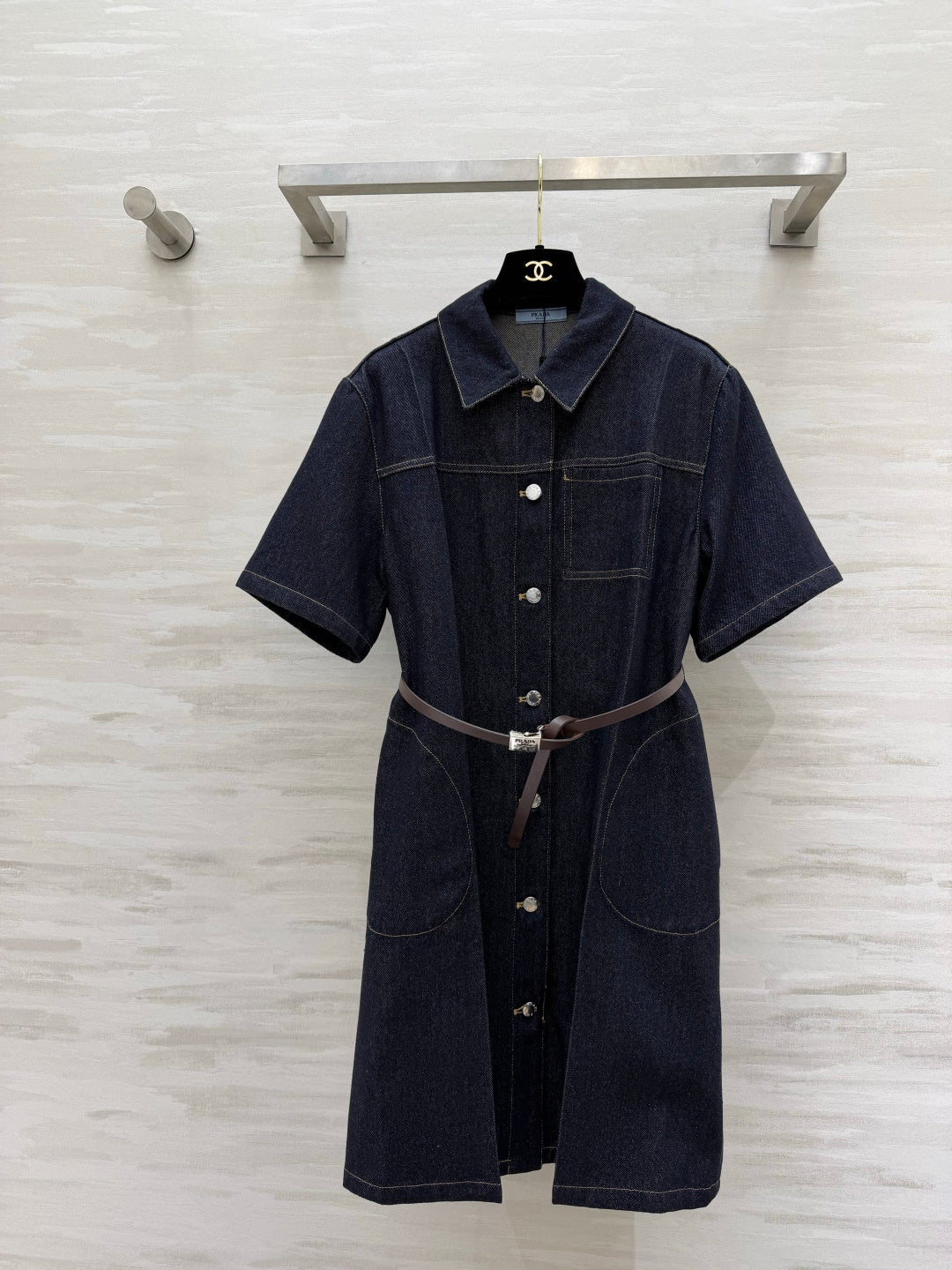 PRADA 26S DENIM SHIRT DRESS STYLE 897