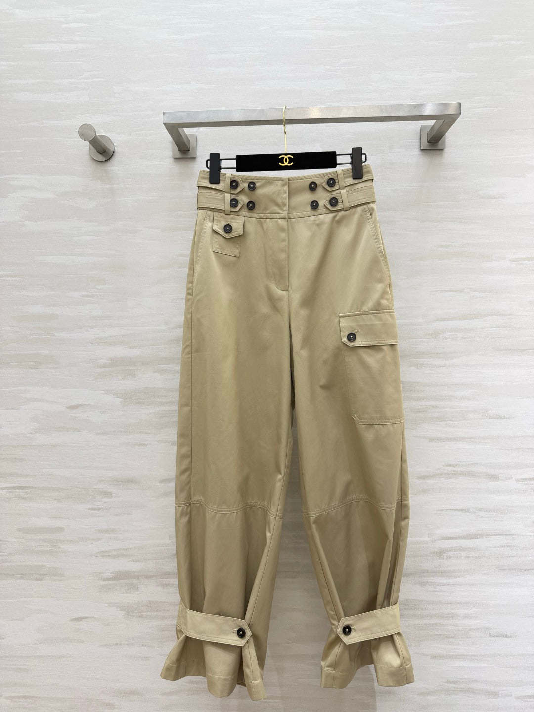 ZIMMERMANN 26S HIGH-WAIST WIDE-LEG CARGO PANTS STYLE 42