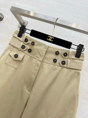 ZIMMERMANN 26S HIGH-WAIST WIDE-LEG CARGO PANTS STYLE 42
