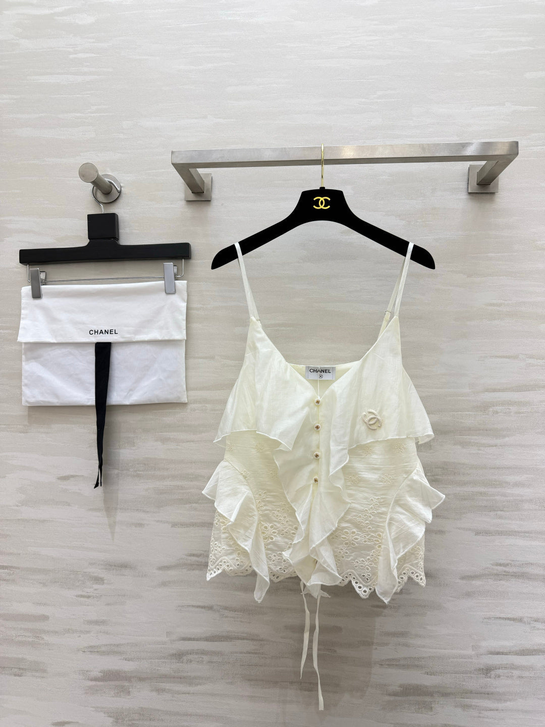 CHANEL 26S RUFFLE CAMI TOP 1471