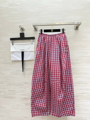 CHANEL 26S PLAID WIDE-LEG PANTS 1445