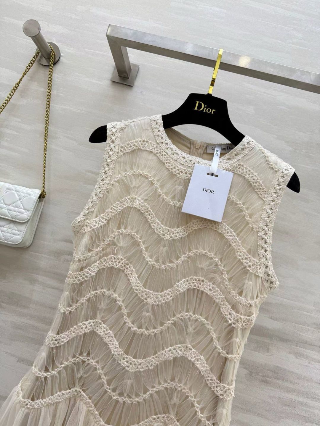 DIOR 26S SLEEVELESS LACE MAXI DRESS 1400
