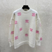 CHANEL 25S LONG-SLEEVE ROUND-NECK SWEATER 526
