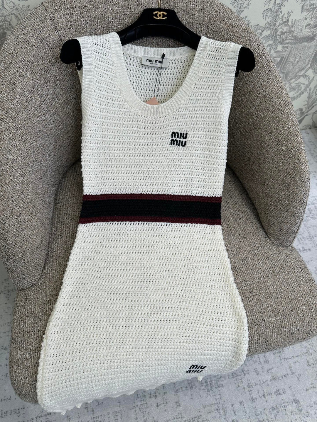 MIUMIU 26S SLEEVELESS KNIT DRESS STYLE 1110