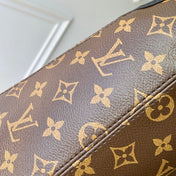THE DROP PM 28 IN BROWN MONOGRAM COATED CANVAS AND CALFSKIN