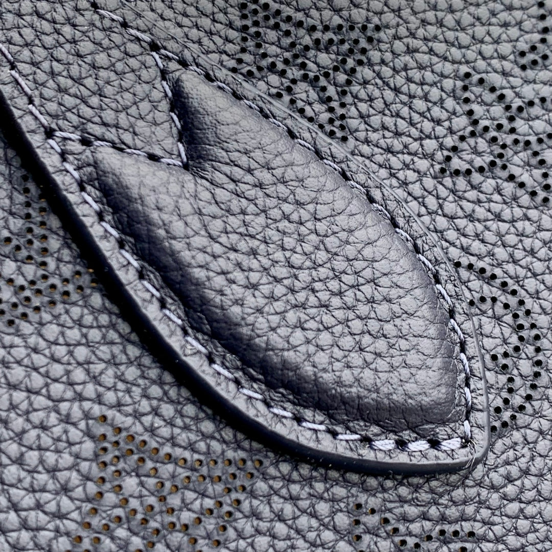 BLOSSOM PM 20 IN DARK BLUE MONOGRAM PERFORATED CALFSKIN