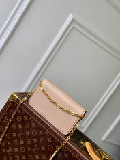 WALLET ON CHAIN BLOOM 20 IN BEIGE CALFSKIN